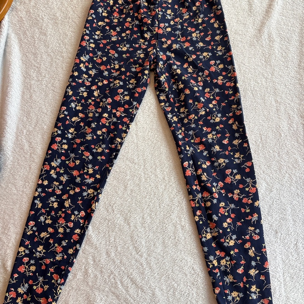 Ralph Lauren Girls Leggings XL 16 Black Stretch Pants Pony Logo Womens XS